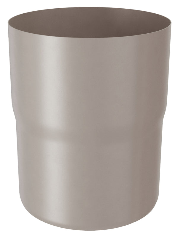 Grey Coated Steel Downpipe Connector 80mm