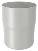 White Coated Steel Downpipe Connector 80mm