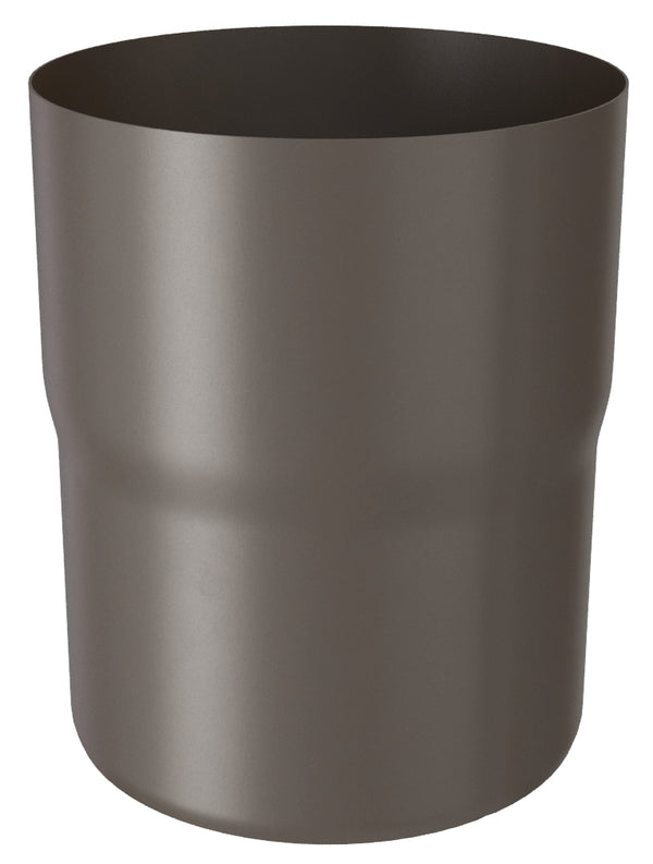 Brown Coated Steel Downpipe Connector 80mm