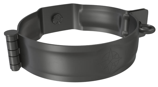 Black Coated Steel Downpipe Bracket 100mm