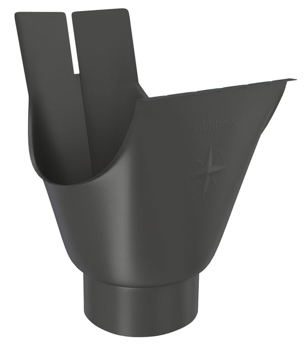 Black Coated Steel 333/80mm Outlet
