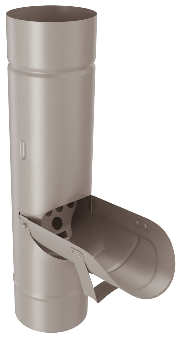 Grey Coated Steel Leaf Clean Out Pipe 80mm