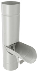 White Coated Steel Leaf Clean Out Pipe 80mm