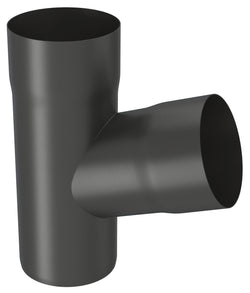 Black Coated Steel Downpipe Junction 80mm