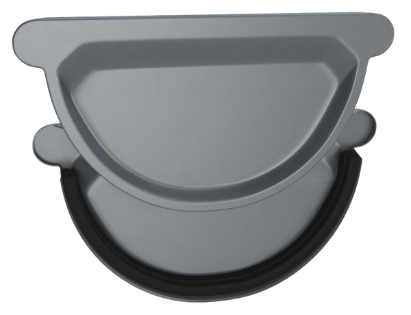 Anthracite Coated Steel End Cap with rubber seal 280mm