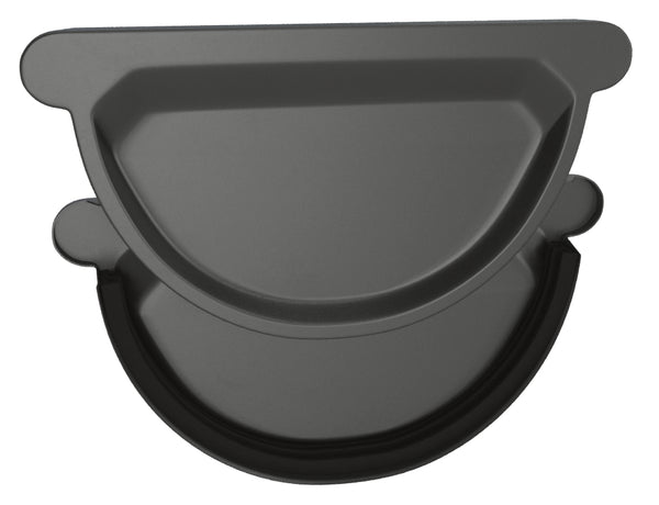 Black Coated Steel End Cap with rubber seal 333mm