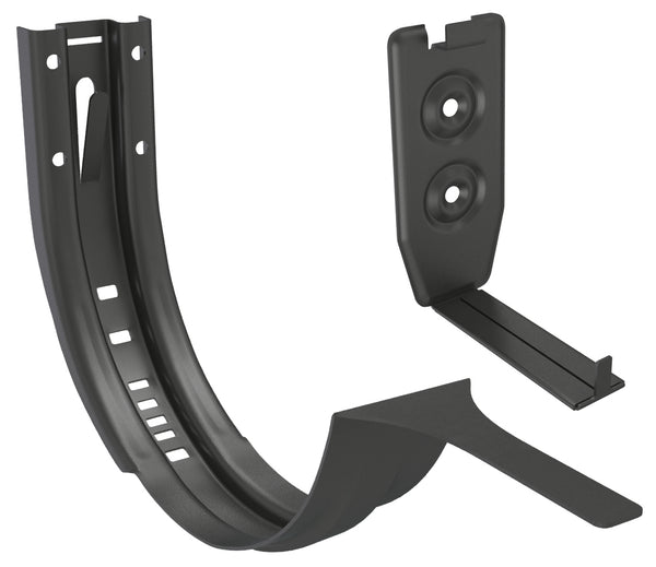 Black Coated Steel 2 part Adjustable Fascia Hanger 280mm