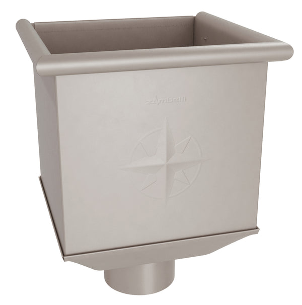 Grey Coated Steel Collector Box 80mm