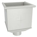 White Coated Steel Collector Box 80mm