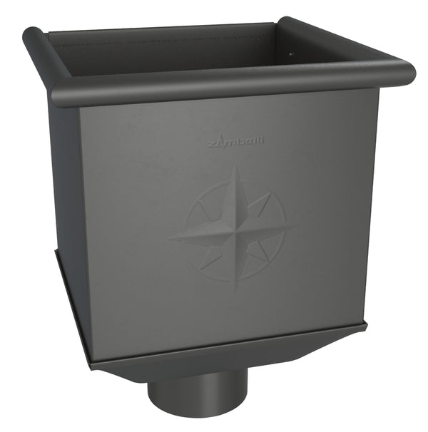 Black Coated Steel Collector Box 80mm