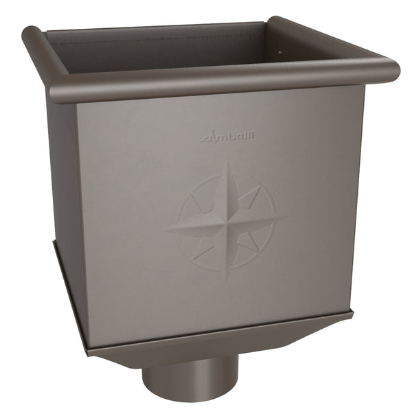 Brown Coated Steel Collector Box 80mm