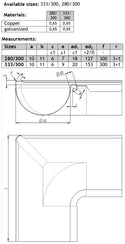 Black Coated Steel Inside Corner 280mm