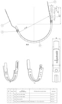 Black Coated Steel Eavestrough Hook for Fascia 280mm
