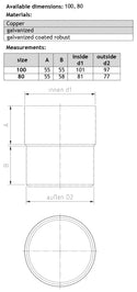 White Coated Steel Downpipe Connector 80mm