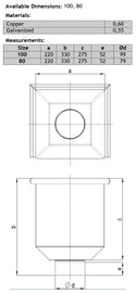 White Coated Steel Collector Box 80mm