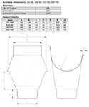 White Coated Steel Outlet 280/80mm