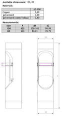 White Coated Steel Leaf Clean Out Pipe 80mm