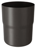 Charcoal DIAMOND CUT Coated Steel Downpipe Connector 80mm