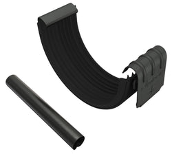 Charcoal DIAMOND CUT Coated Steel Eavestrough Connector 280mm