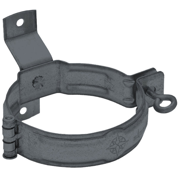 ANTHRACITE Coated Steel Wall Mount Downpipe Bracket - 80mm