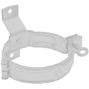 WHITE Coated Steel Wall Mount Downpipe Bracket - 80mm