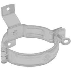 SILVER Coated Steel Wall Mount Downpipe Bracket - 80mm