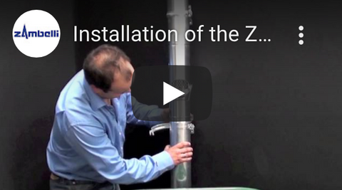 Installation of the Zambelli leaf cleanout pipe