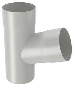 White Coated Steel Downpipe Junction 80mm