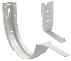 White Coated Steel 2 part Adjustable Fascia Hanger 280mm